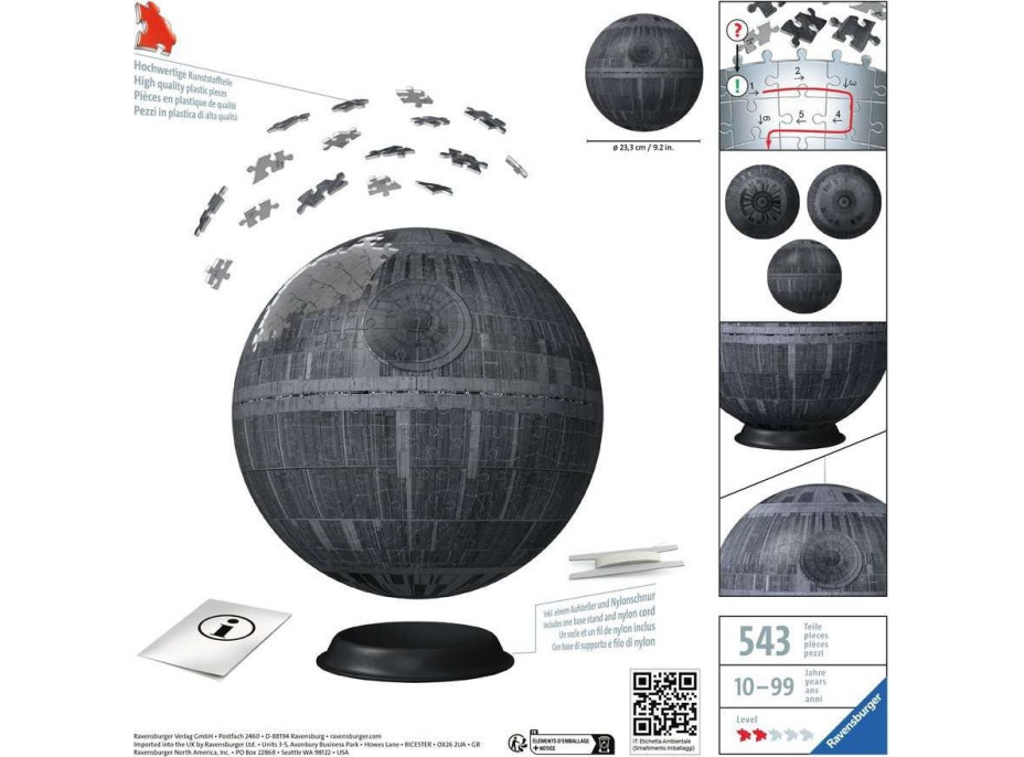 RAVENSBURGER Puzzle-Ball Star Wars: Hviezda smrti 540 dielikov