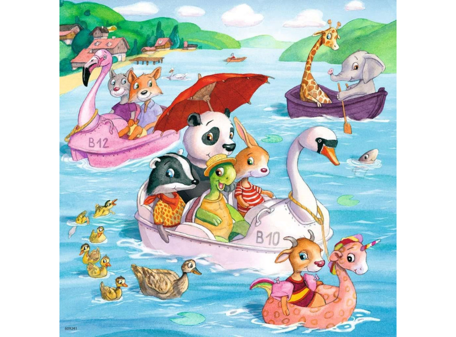 RAVENSBURGER Puzzle Zvieratká a vodné plavidlá 3x49 dielikov
