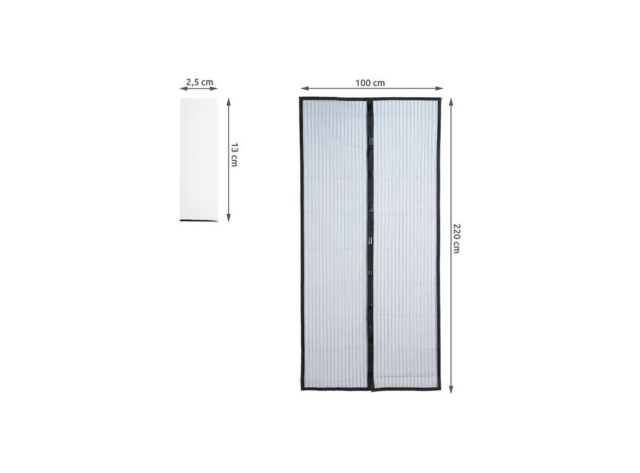 Magnetická sieť proti hmyzu 100x220 cm