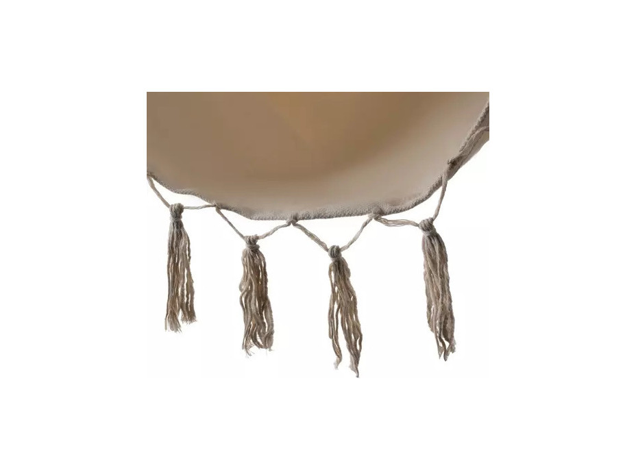 Béžové brazílske závesné hojdacie kreslo 130 x 97 cm