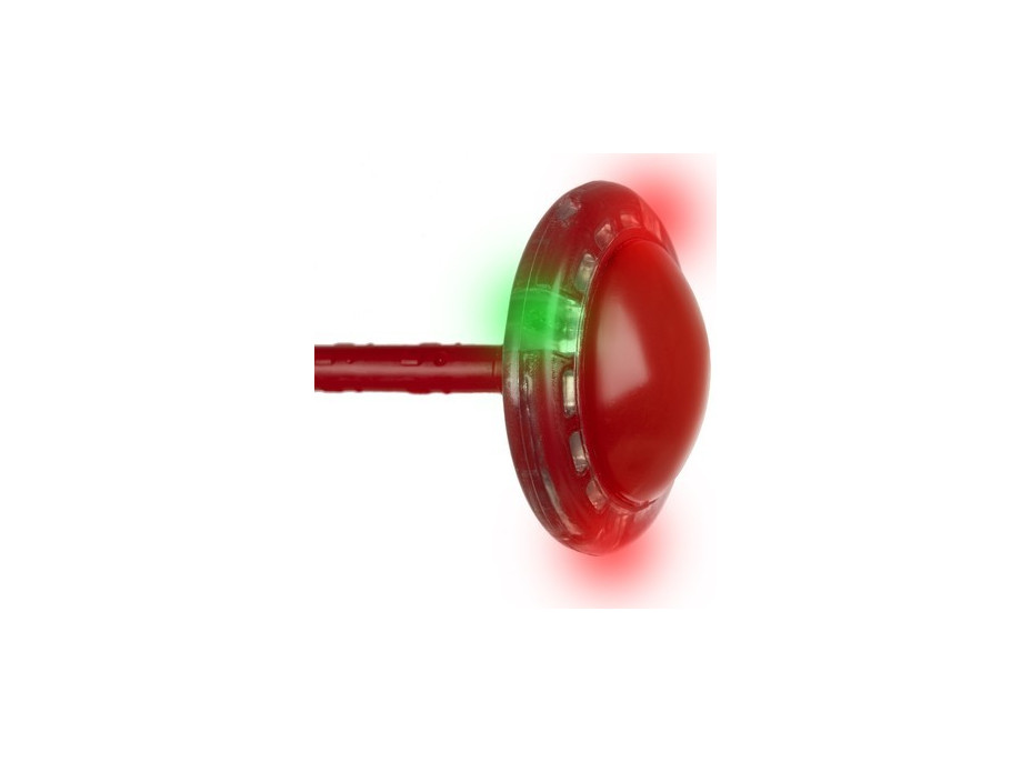 Červené švihadlo Hula hoop s LED svetelnými efektmi