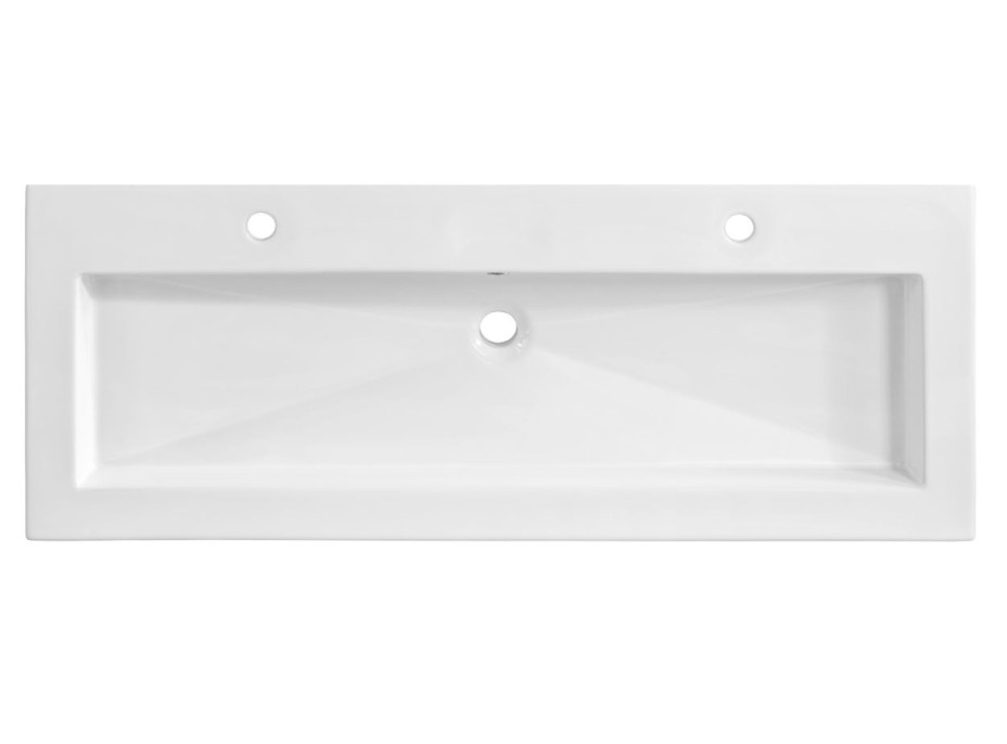 Keramické umývadlo SPIRIT WHITE 2 120 cm - biele