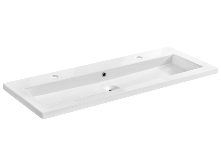 Keramické umývadlo SPIRIT WHITE 2 120 cm - biele