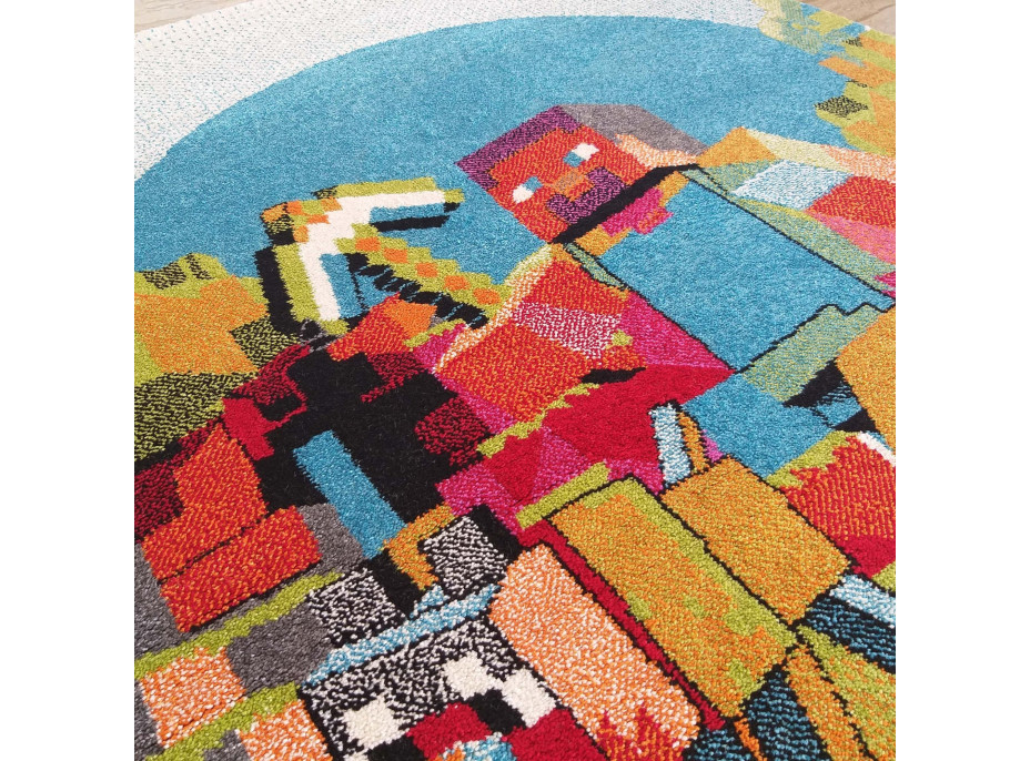 Detský koberček Panáčik Steve - oranžový