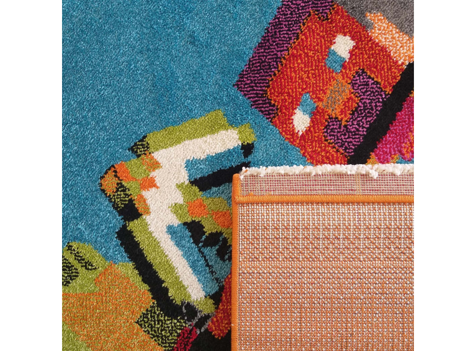 Detský koberček Panáčik Steve - oranžový