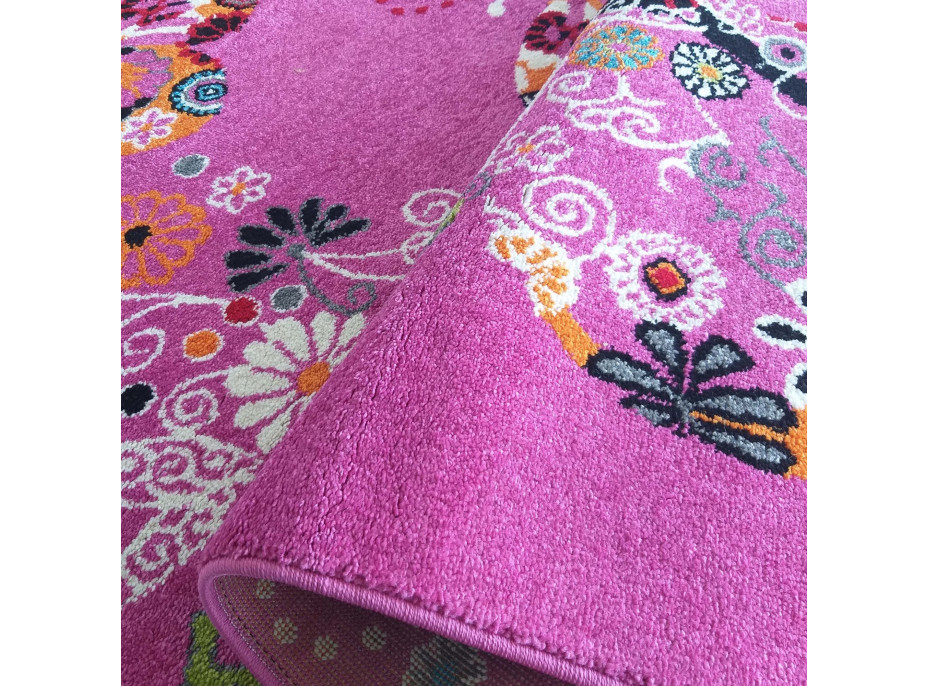 Detský koberec Motýliky - ružový
