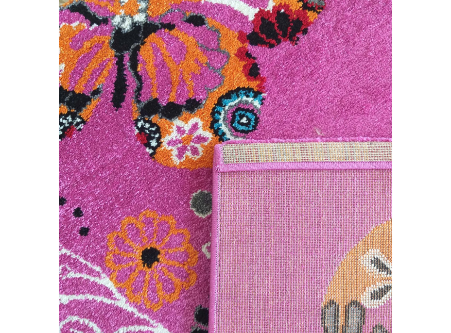 Detský koberec Motýliky - ružový