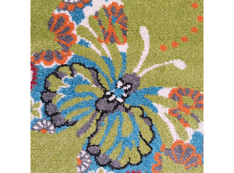 Detský koberec Motýliky - zelený