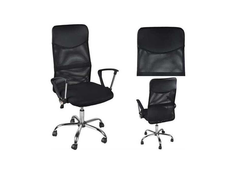 Kancelárska stolička MESH - čierna/strieborná