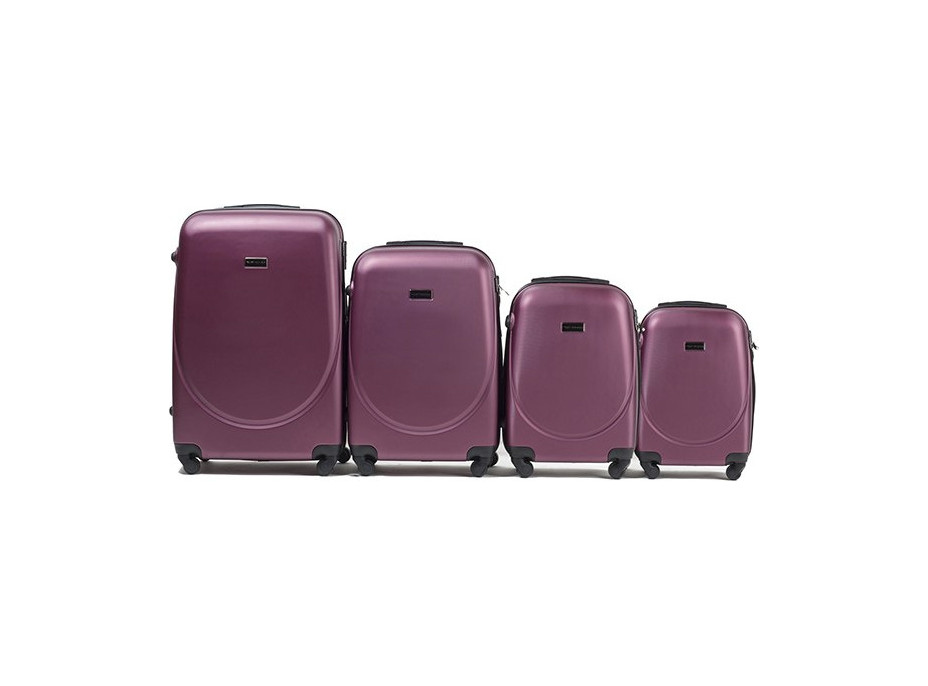 Moderné cestovné kufre GUS - set XS+S+M+L - vínovo červené