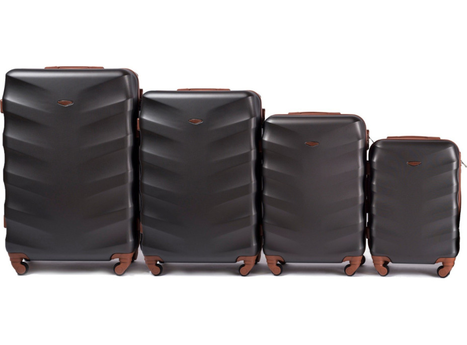 Moderné cestovné kufre ARROW - set XS+S+M+L - čierne