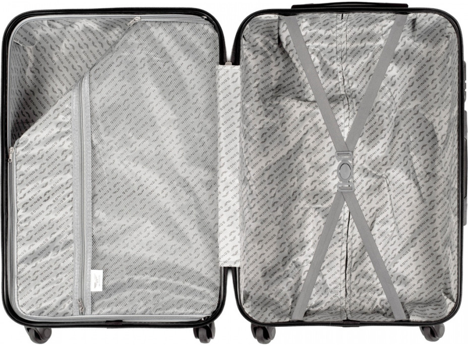 Moderné cestovné kufre HORIZON - set S+M+L - čierne