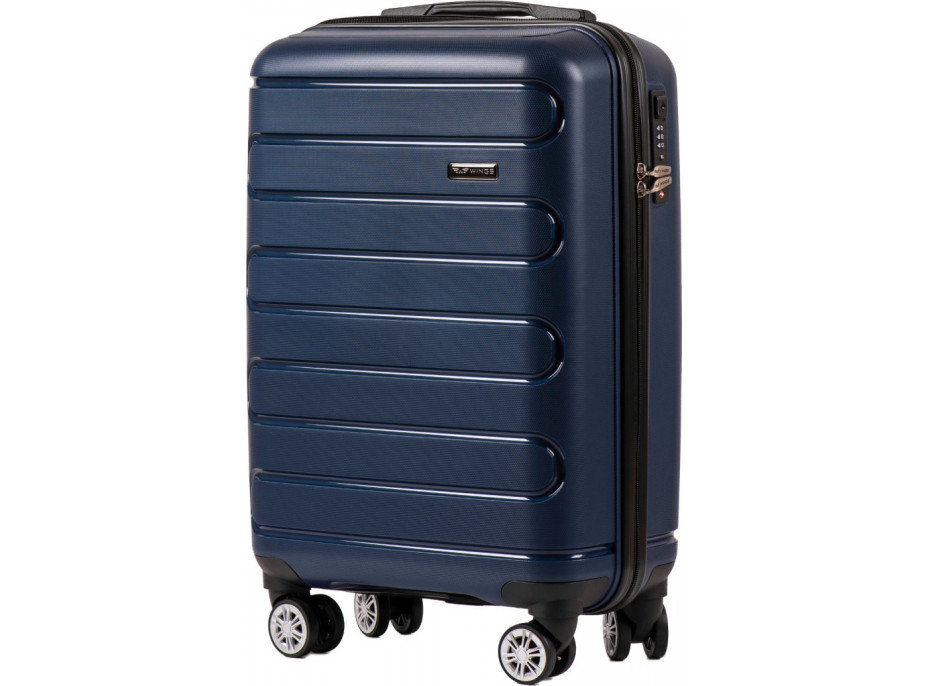 Moderný cestovný kufor BULK - vel. S - tmavomodrý - TSA zámok