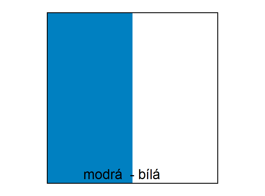 Farebné prevedenie - modrá / biela