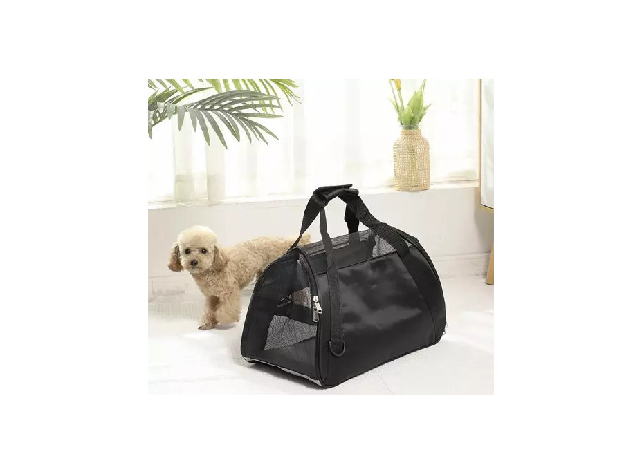 Prepravná taška pre psa / mačku 50 x 30 x 25 cm čierna