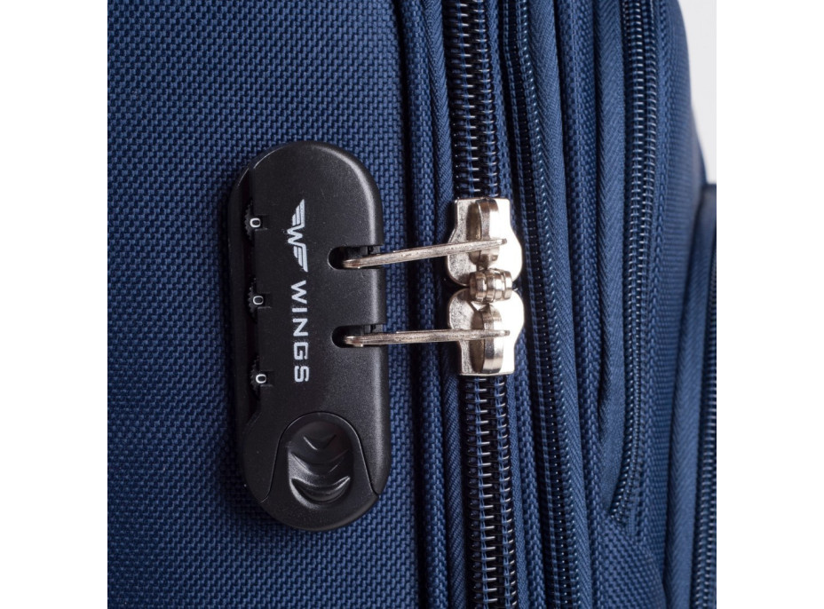 Moderné cestovné tašky SMILE - set S+M+L - tmavo modré