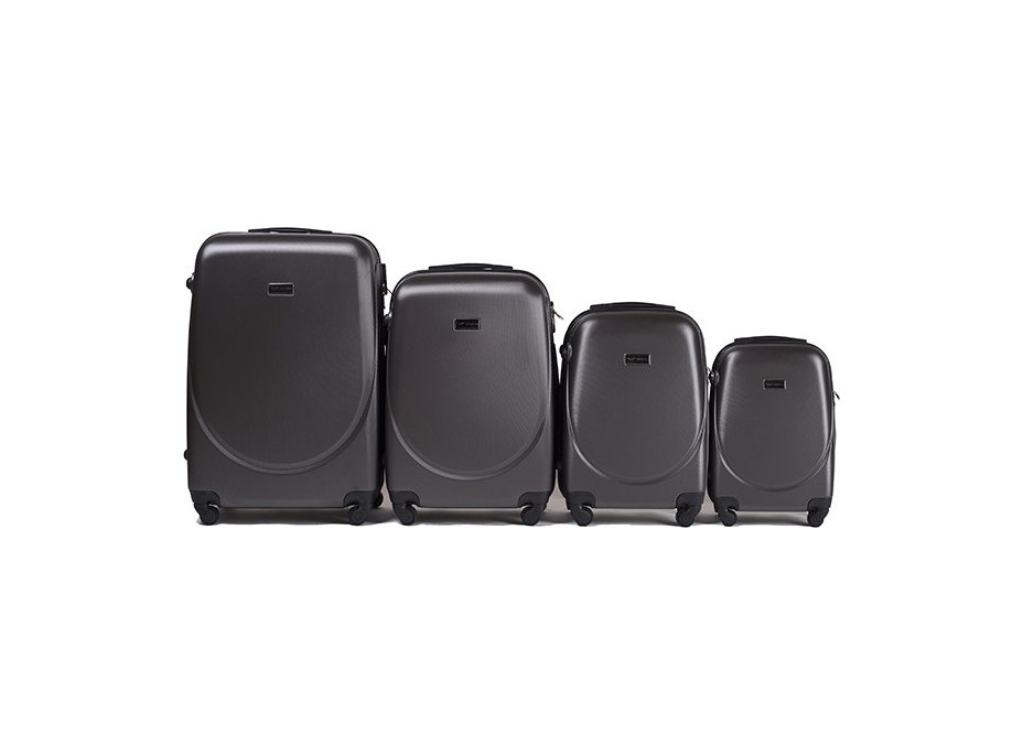 Moderné cestovné kufre GUS - set XS+S+M+L - tmavo šedé