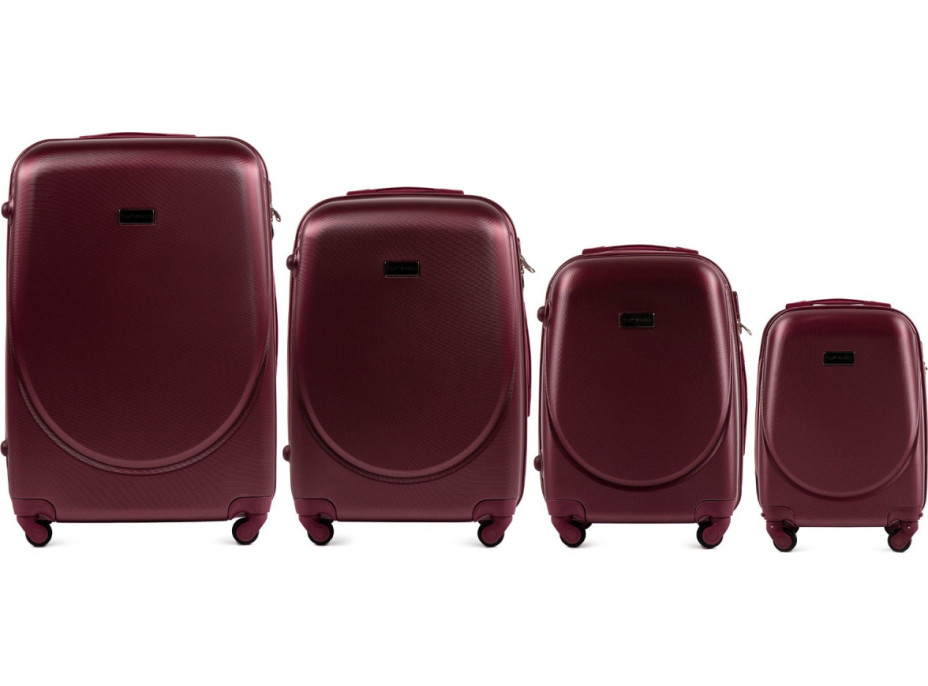Moderné cestovné kufre GANS - set XS+S+M+L - vínovo červené