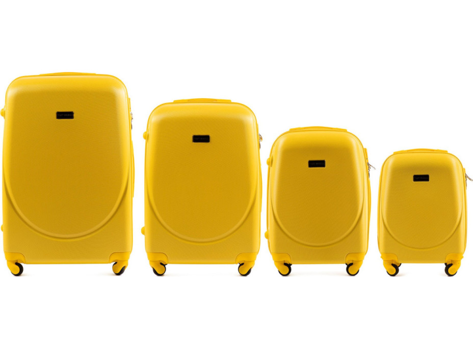 Moderné cestovné kufre GANS - set XS+S+M+L - žlté