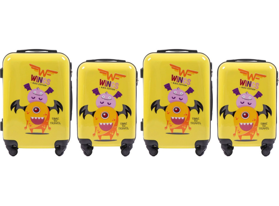 Wings Žltá sada detských kufrov