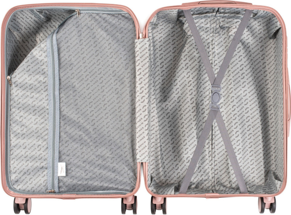 Moderné cestovné kufre MASK - set S+M+L - hnedé
