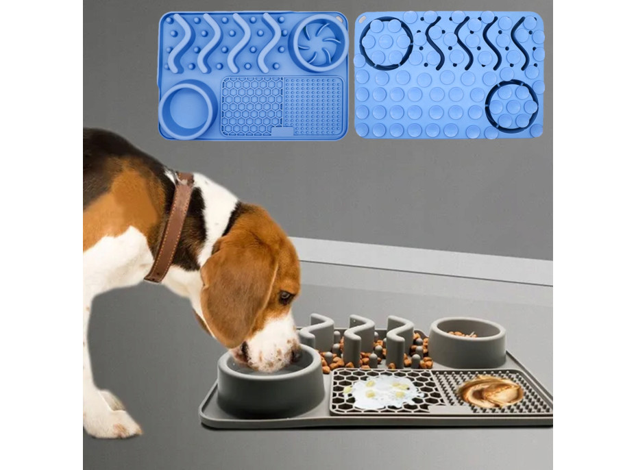 Kŕmiaca podložka pre psov Slow Food - 30x20 cm - šedá