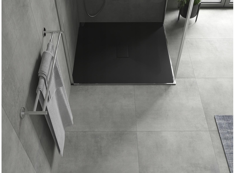 Sprchová SMC vanička MEXEN HUGO 100x100 cm - čierna, 42701010