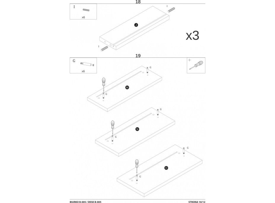 Písací stôl GATE so šuplíkmi - antracitový/dub wotan