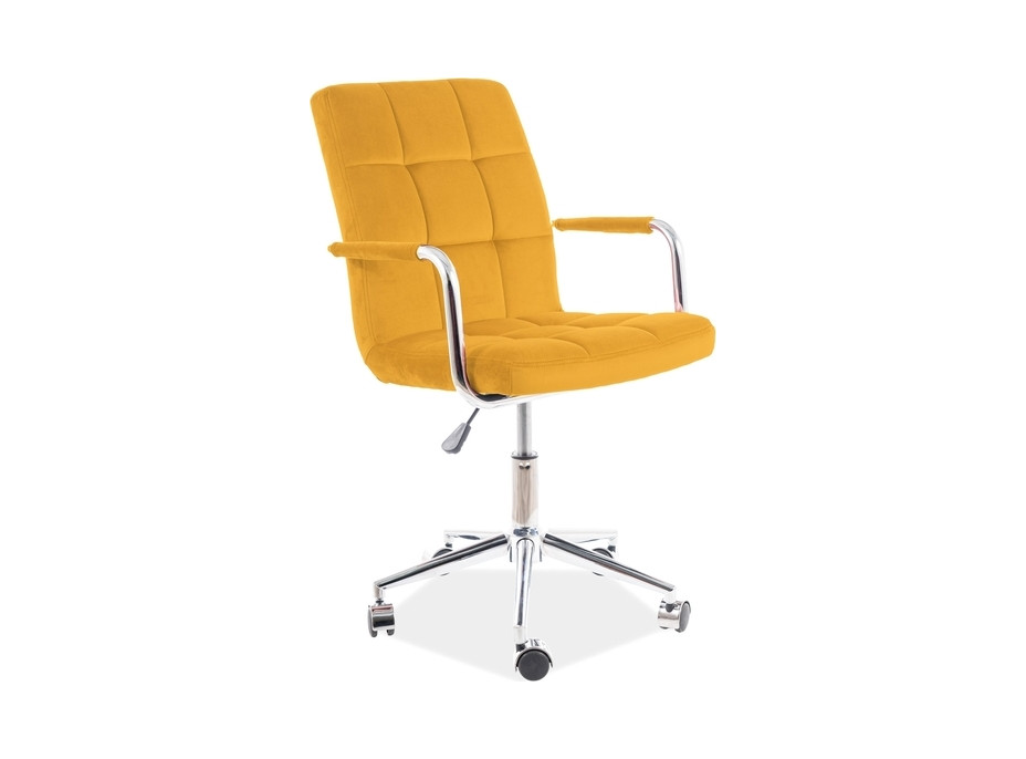 Kancelárska stolička SIPLE - velvet - žltá