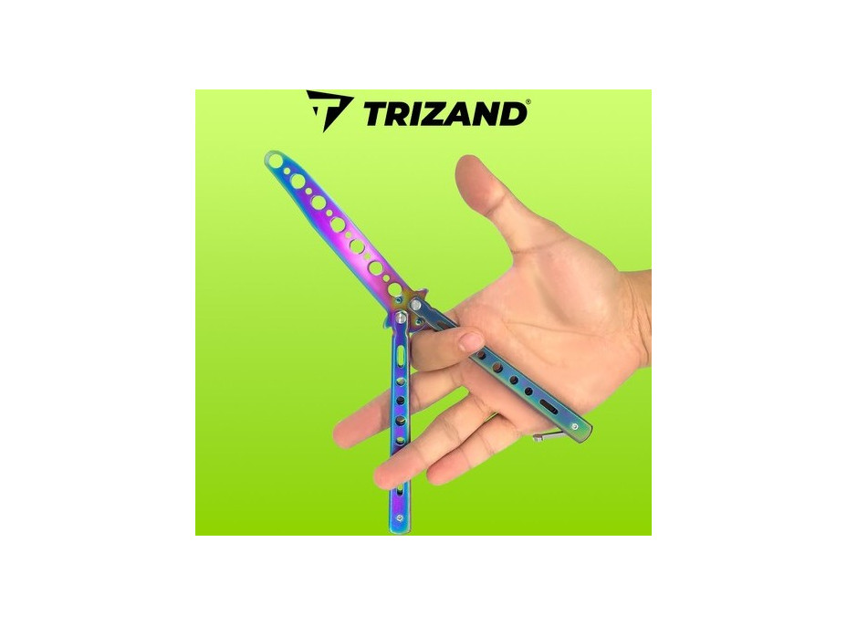 Dúhový tupý tréningový nôž motýlik