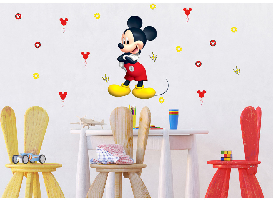 Detská samolepka na stenu - DISNEY - Mickey Mouse - 42,5 x65 cm