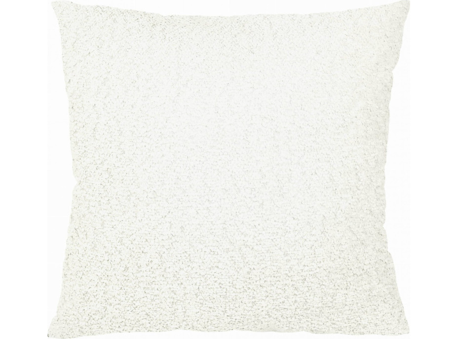 Vankúš JESS 45x45 cm - ZEN - bouclé/zamat - krémový