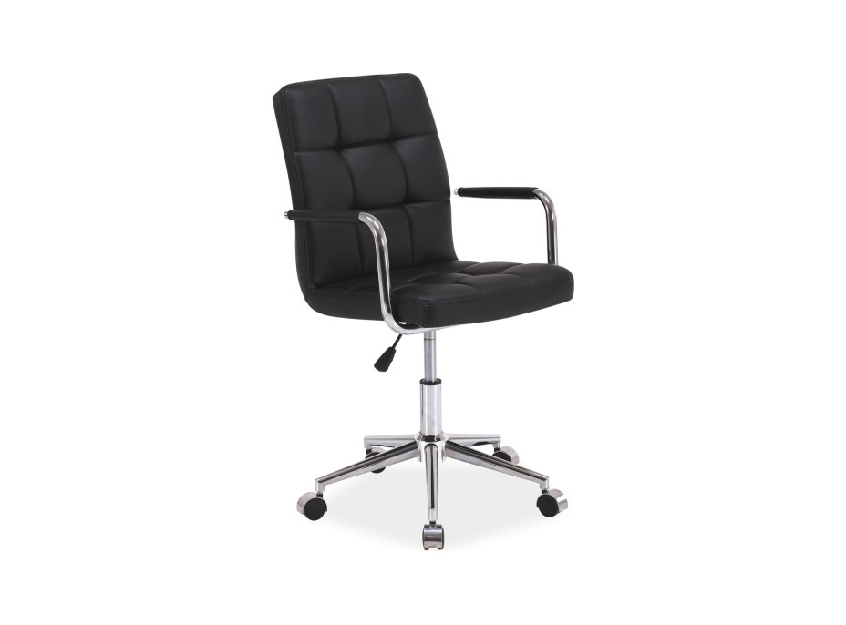 Kancelárska stolička SIPLE - eko koža - čierna