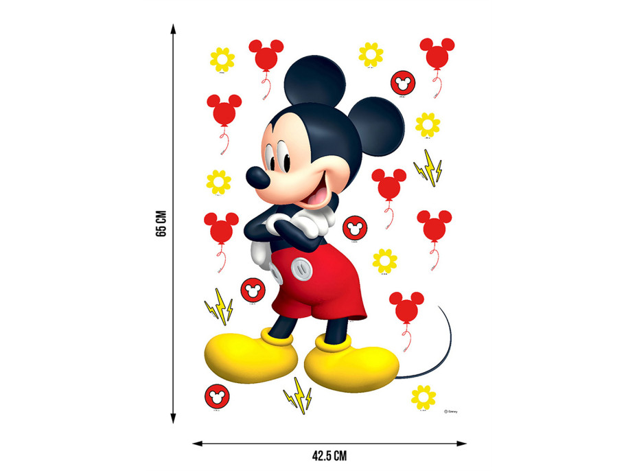 Detská samolepka na stenu - DISNEY - Mickey Mouse - 42,5 x65 cm