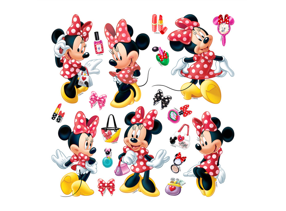 Detská samolepka na stenu - DISNEY - Minnie pózuje - 30x30 cm