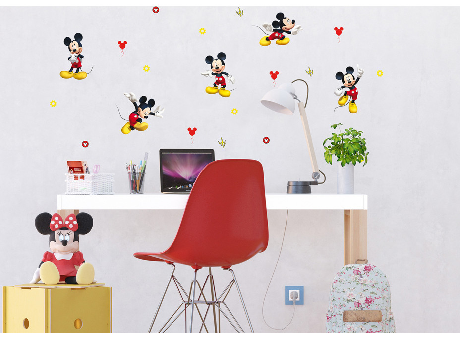 Detská samolepka na stenu - DISNEY - Mickey pózuje - 30x30 cm