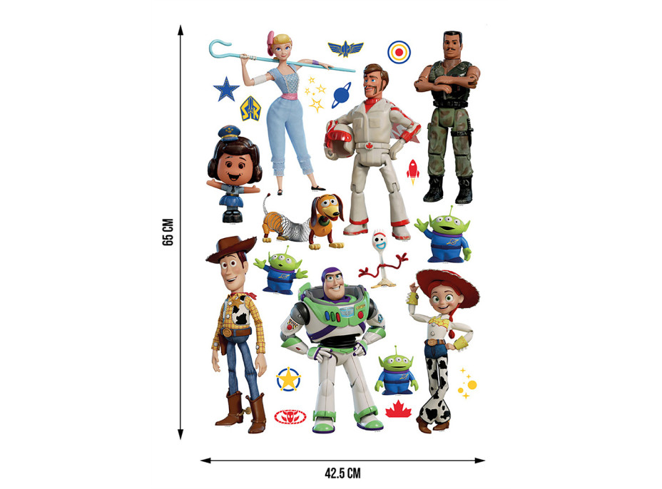 Detská samolepka na stenu - DISNEY - Príbeh hračiek - Woody a kamaráti - 42,5 x65 cm