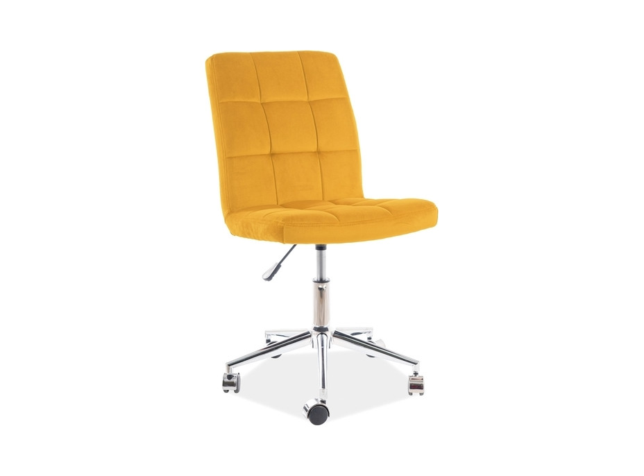 Kancelárska stolička BULL - velvet - žltá
