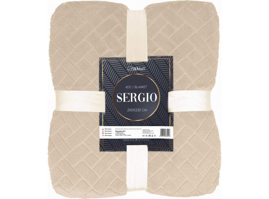 Deka prehoz SERGIO 150x200 cm - krémová