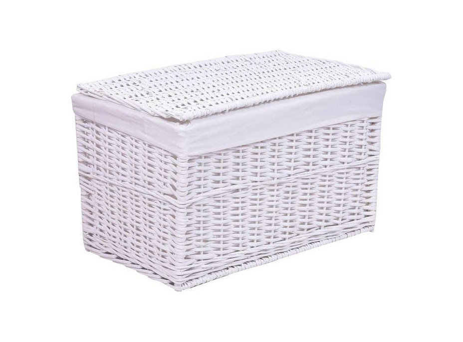 Prútený kôš - biely 65 L