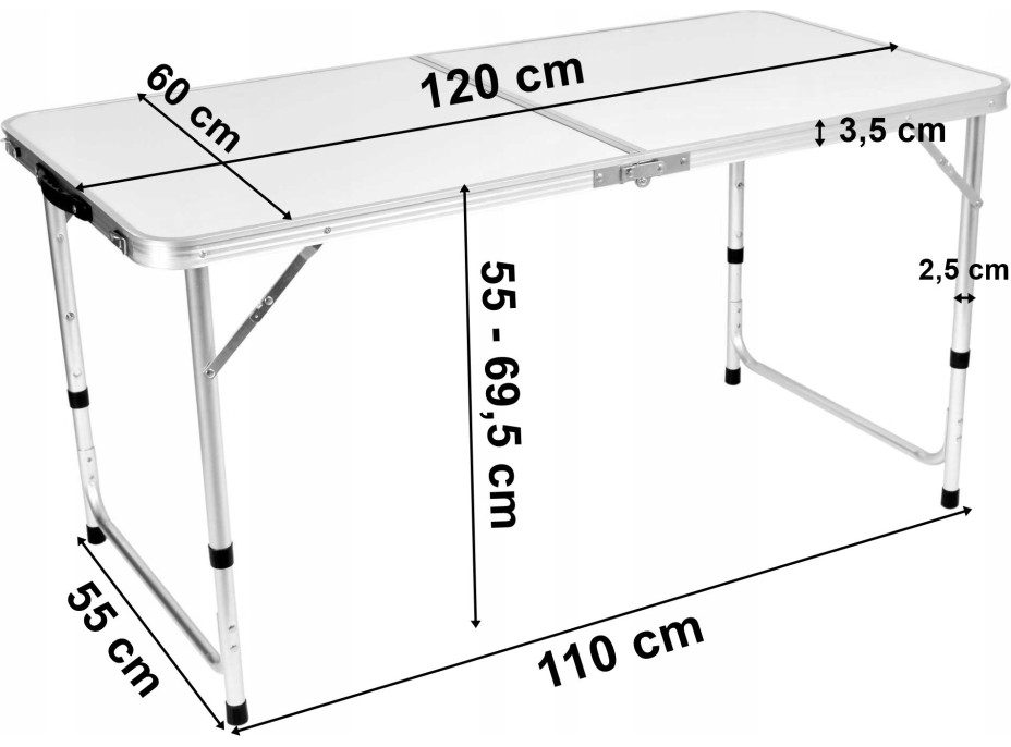 Skladací stôl Trip 120 x 60 cm