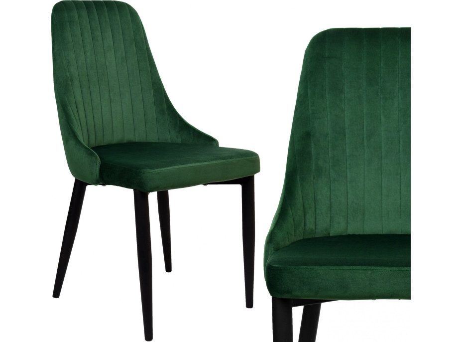 Zelená jedálenská stolička velvet LORIENT
