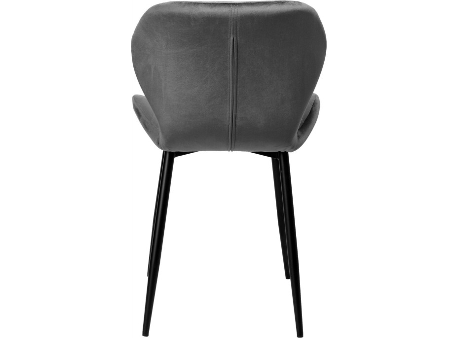 Šedá dizajnová stolička Velvet DALLAS
