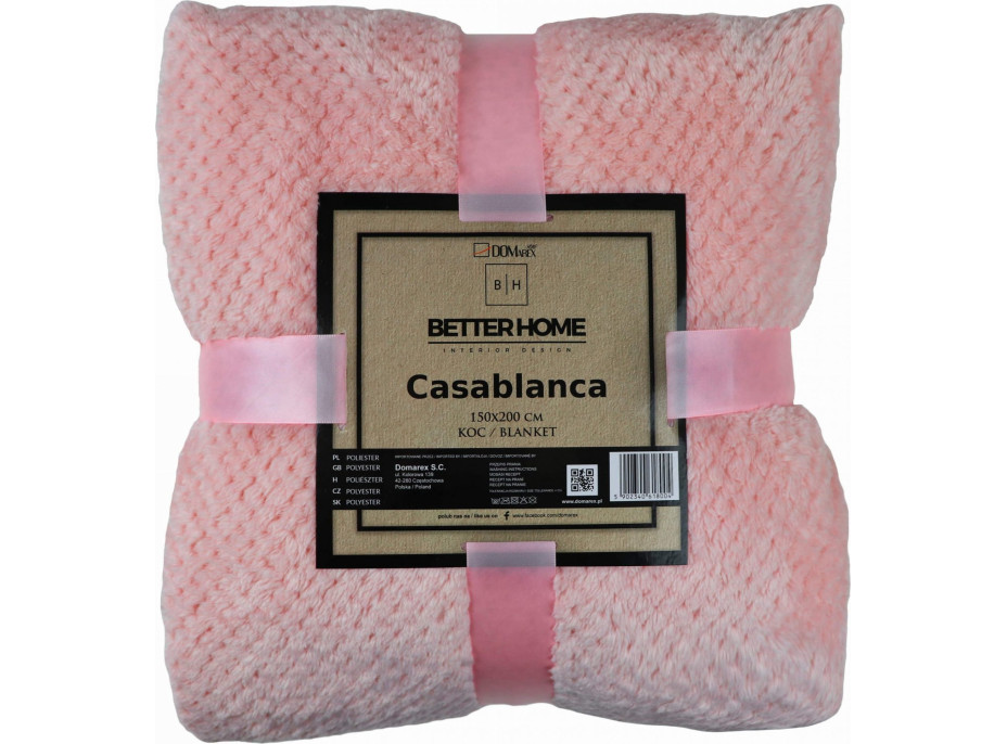 Deka prehoz CASABLANCA 150x200 cm - ružová