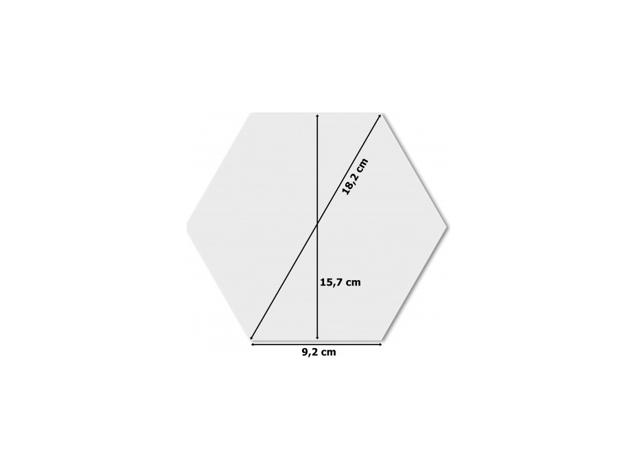 Strieborné dekoratívne akrylové zrkadlo Hex - 8 ks