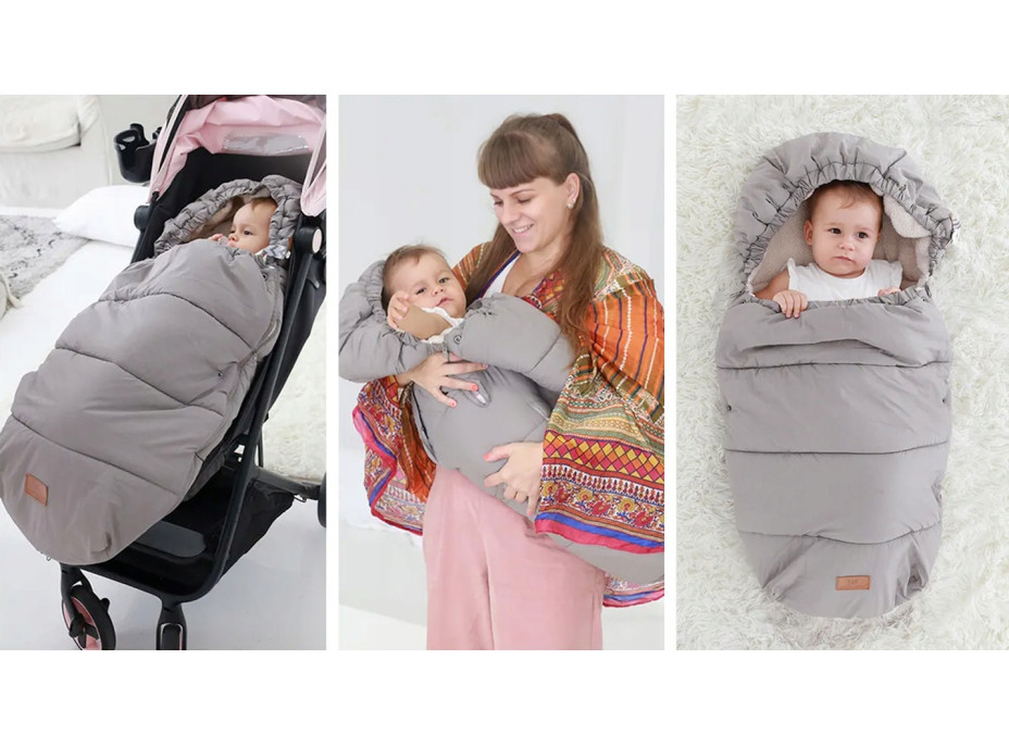 Fusak do kočíka PROTEC - tmavo šedý