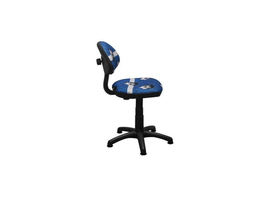 Detská otočná stolička Kieran - FUTBAL modrá