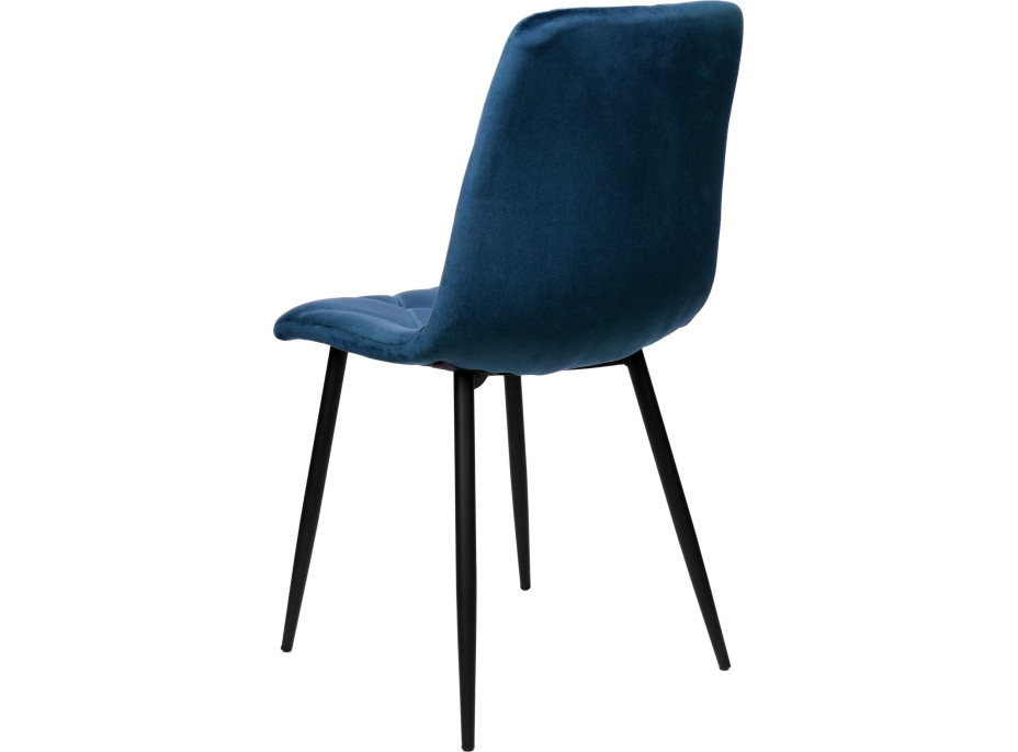 Modrá čalúnená stolička MADISON
