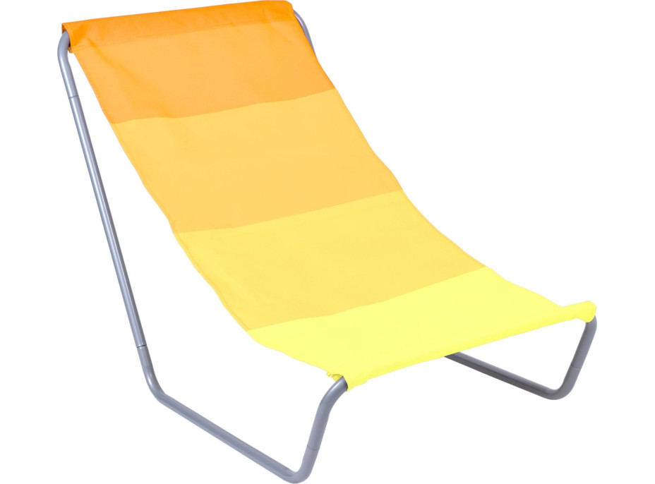 Žltooranžové plážové skladacie ležadlo Olek