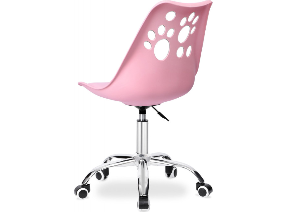 Ružová otočná stolička Grover